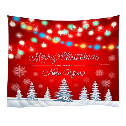 

Christmas Tapestries Wall Hanging Art Tapestry Polyester Xmas Fireplace Tapestry Table Cloth