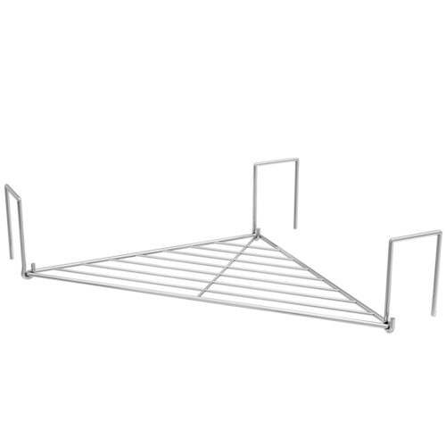 Cubicle Corner Shelf Space-Saving Office Sundries Storage Rack Floating Organizer Flower Pots Caddy Triangle Steel Wire Grid Rack