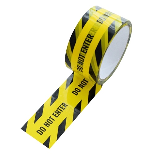 

Yellow Tape Black Text Warning Isolation Slogan Adesive Tape