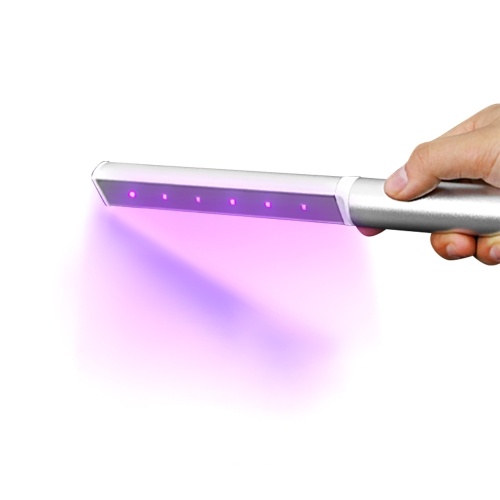 Handheld UV-Lampe 5/15/30 Minuten Timer Wiederaufladbares ultraviolettes LED-Licht mit Kindersicherung Schwerkraftsensor für Telefonbrillen Tastatur Kleiderschrank Kinderspielzeug Babyprodukte in der Home Office School