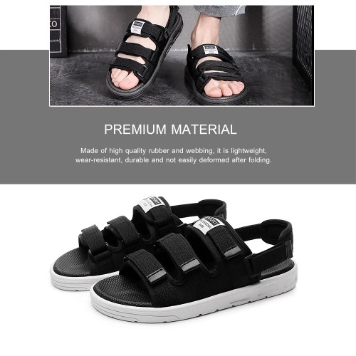 

Anti-Slip Rubber Sandals Unisex Shoes with Open Toe Design Comfortable Footbed Flat Shoes for Traveling Hiking Sea Beach Camping