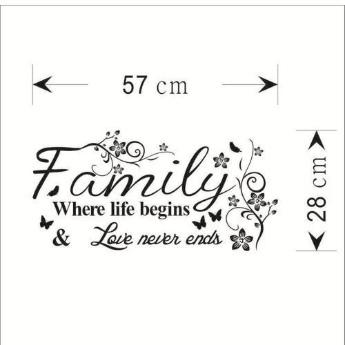 

Wall Decals Quotes Flower Vine Word Wall Sticker Quotes DIY Family Inspirational Wall Art Sticker Wall Mural Paint Decor