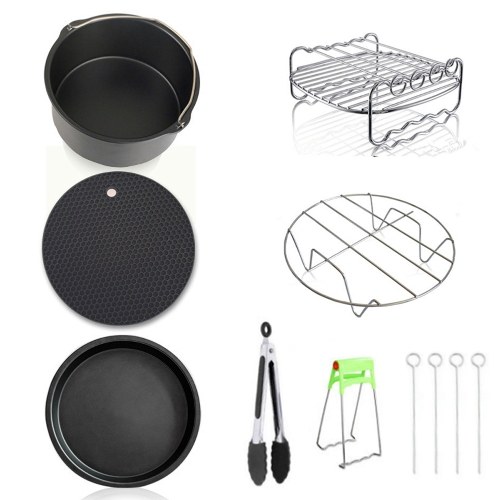 Kit de acessórios para fritadeira de ar de qualidade fina em aço carbono 7