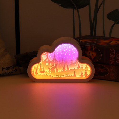 3D Papercut Light Box Paper Carving Night Light