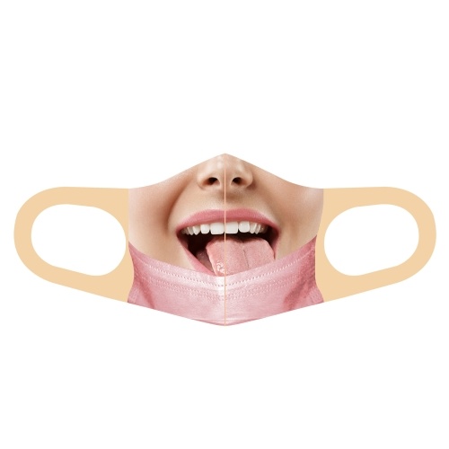 

Adult Male/Female Halloween Party Supplies Interesting 3D Pattern Washable Reuseable Breathable Anti-Dust Face Shield