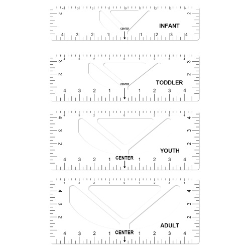 Righello di allineamento della maglietta 4PCS