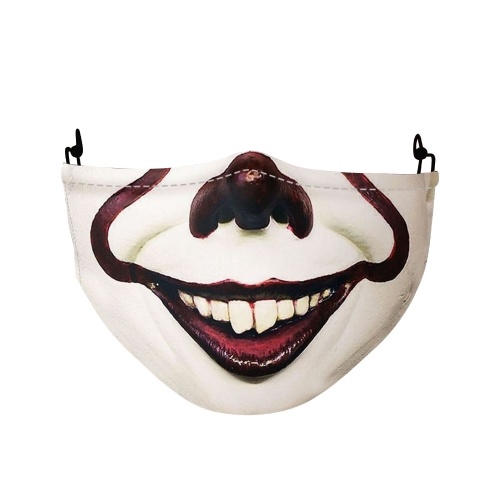 

H-alloween Scary Printing Pattern Protective Face Cover Universal Anti-Dust Windproof Washable Reusable Mouth Cover