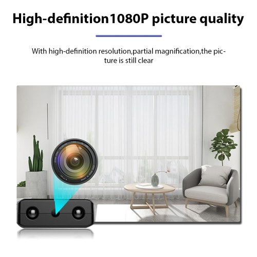 Smart Camera Recording 1080P Security Camcorder Motion Detection and Continuous Portable Infrared Night Viewing Micro Camera for Home Office Warehouse Store Backyard 