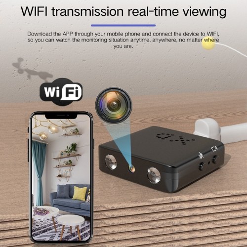 Smart Camera Recording 1080P Security Camcorder Motion Detection and Continuous Portable Infrared Night Viewing Micro Camera for Home Office Warehouse Store Backyard 