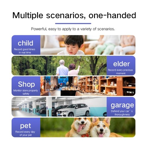 Smart Camera Recording 1080P Security Camcorder Motion Detection and Continuous Portable Infrared Night Viewing Micro Camera for Home Office Warehouse Store Backyard 