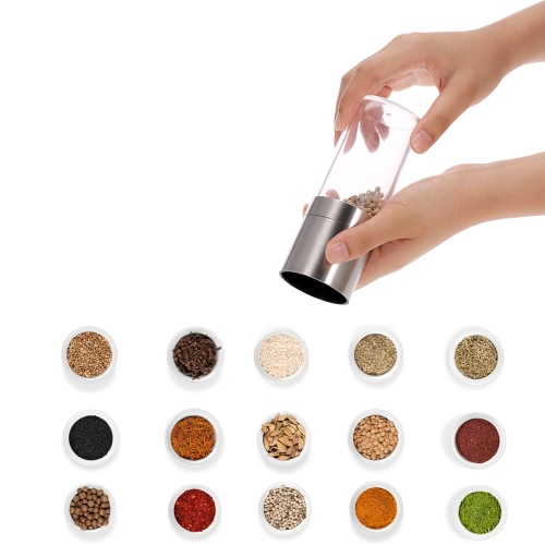 

Stainless Steel Portable Manual Pepper Grinder Muller Mill Kitchen Seasoning Grinding Tool
