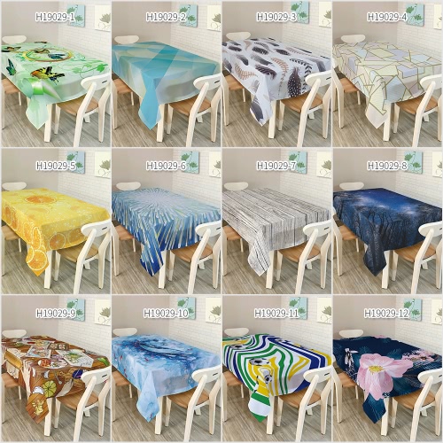 84 * 60'' Rectangular Dinner Table Cloth Polyester Printed Coffee Table Cover Tablecloths Home Decoartion