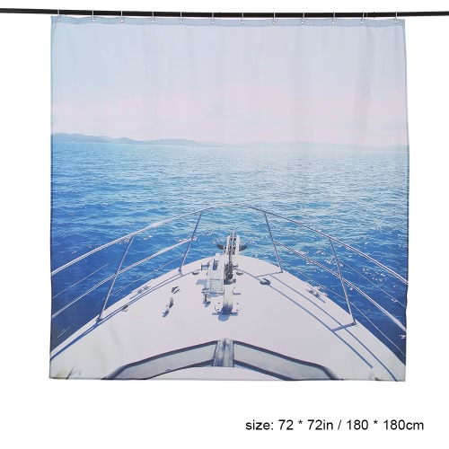 

72 * 72'' Printed 3D Effect Decorative Bathroom Curtain Polyester Waterproof Mildewproof Shower Curtain with 12pcs Hooks
