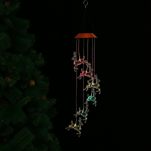 

Color-Changing LED Solar Mobile Wind Chime Pathonor Changing Light Color Waterproof Six Hummingbird Wind Chimes For Home/ Party/ Night Garden Decoration