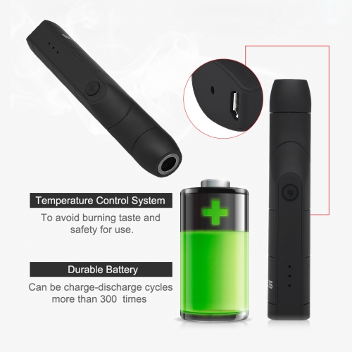 

AVBAD Axis E-cigarette Battery Capacity 900mah Low Temperature Cigarette Tot Tube Flue-cured Tobacco Compatible IQOS Black
