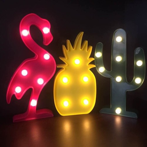 

Cute LED Neon Lamp Living Room Bedroom Desktop Decorative Light Red Flamingos