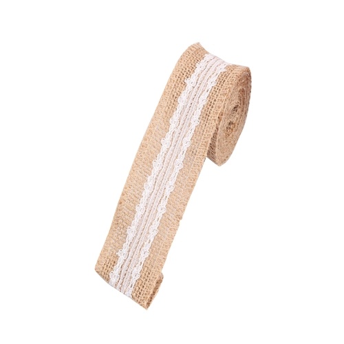 

2m 50mm Width DIY Handmade Lace Linen Roll Natural Burlap Rolls