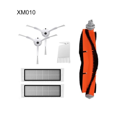 Original Xiaomi Robot Parts Replacement 2Pcs Side Brushes + 2Pcs HEPA Filters + 1Pc Main Brush