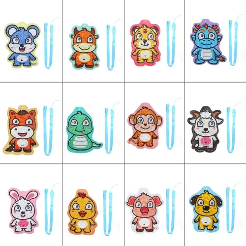 

DIY Diamond Painting Bus Card Hanging Bag ID Card Holder Set
