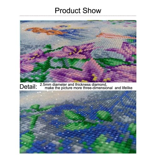 

DIY 5D Diamond Painting Cross Stitch Full Drill Crystal Pictures Arts Craft for Home Wall Decor Gift