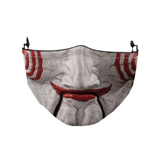 

H-alloween Scary Printing Pattern Protective Face Cover Universal Anti-Dust Windproof Washable Reusable Mouth Cover