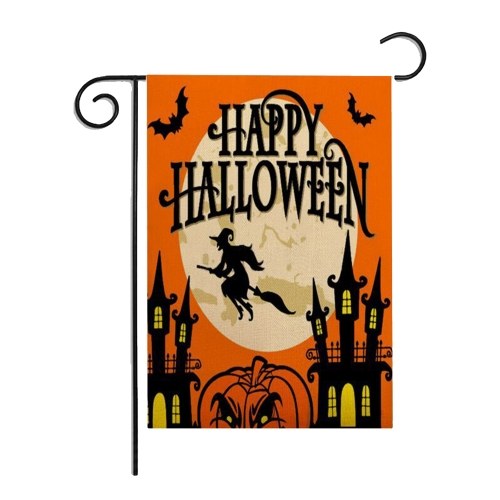 

Halloween Welcome Flag Double-sided Printing Garden Horror Pattern Vertical Flag