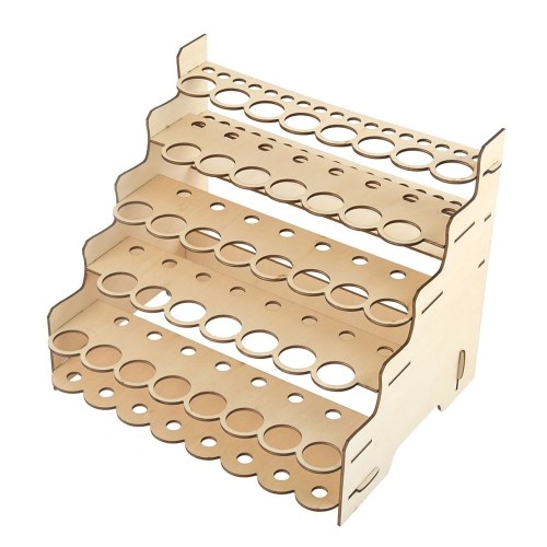 

DIY Wooden Pigment Rack Multiple Layers Painting Supplies Organizer Painting Pigment Brushes Pens Holder