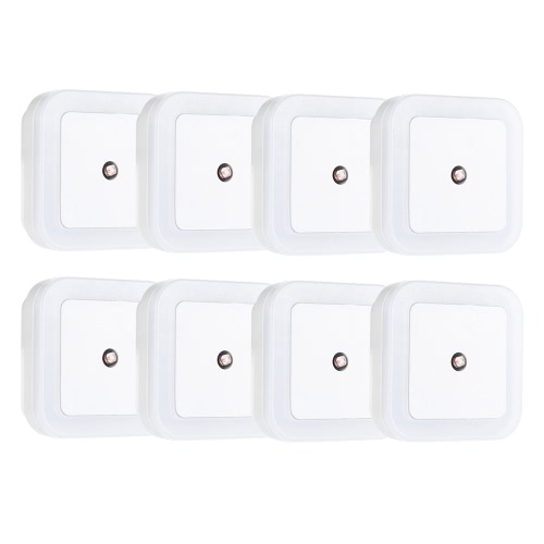 4pcs Cuarto de luz del cuarto de baño del sensor de bebé blanco de la noche de luz LED Nightlight AC110V-220V