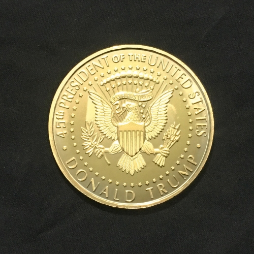 

Meaningful President Inaugural Coin Gold Plated Back Hawk Pattern Commemorative Novelty Coin