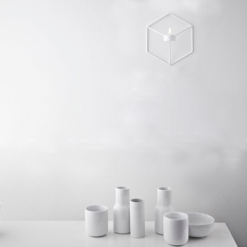 

4PCS скандинавский стиль 3D геометрический подсвечник металлический стенд держатель свечи