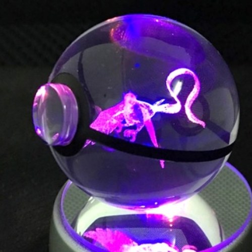 

3D Crystal Pokemon Elf Ball Night Light Home Desk Table Decor Balls