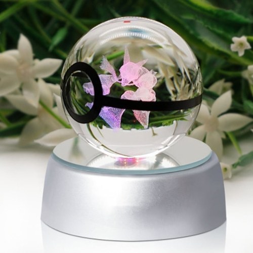 

3D Crystal Pokemon Elf Ball Night Light Home Desk Table Decor Balls
