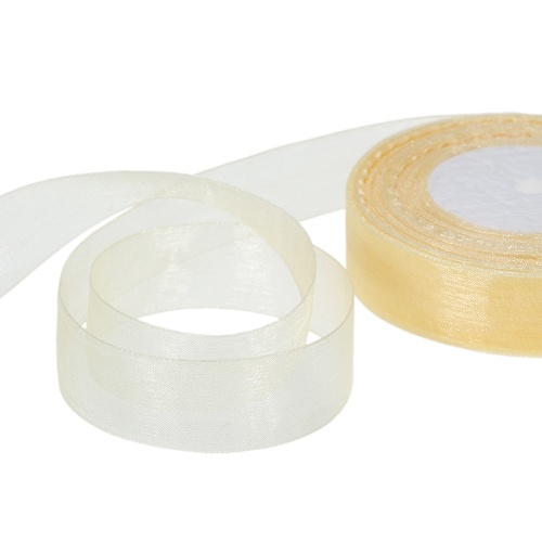 

25mm 50 Yards/Roll Silk Organza Transparent Ribbon DIY Making Christmas Ribbons