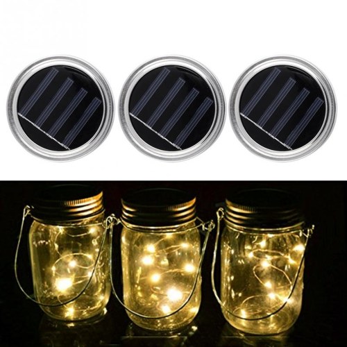 3PCS Solar Powered Monocrystalline Silicon 98.5CM 10 LEDs Starry Fairy Light Creative Copper Wire String Lamp Bottle Stopper Home Bar Party Wedding DIY Decoration Christmas Xmas Gift Atmosphere