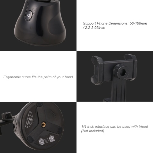 

Auto Selfie Stick Selfie Mount Cameraman 360° Rotation Auto Face Object Tracking Holder Smart Shooting Camera Phone Mount Compatible with iOS and Android Phone