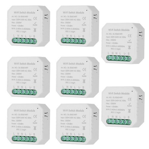 

Tuya MINI DIY One Way Smart Switch Small Body APP Remote Control WiFi Switch Timer Light Switch Compatible With Google Home/Nest & Alexa