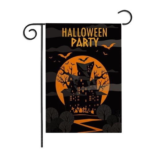 

Halloween Welcome Flag Double-sided Printing Garden Horror Pattern Vertical Flag