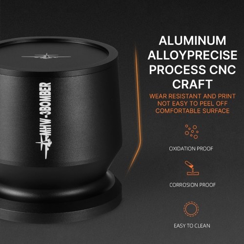 MHW-3BOMBER 58mm Aluminium Alloy Coffee Powder Picker Dosing Cup with Dosing Ring  Blind Shaker Coffee Powder Receiver Container Press Coffee Espresso Distribution Tool Fits 58mm Portafilter 