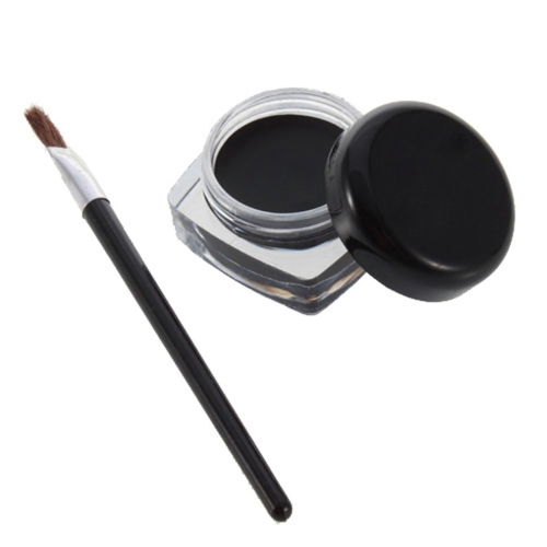 

Black Pro Eye Liner Eyeliner Shadow Gel Makeup Cosmetic + Brush