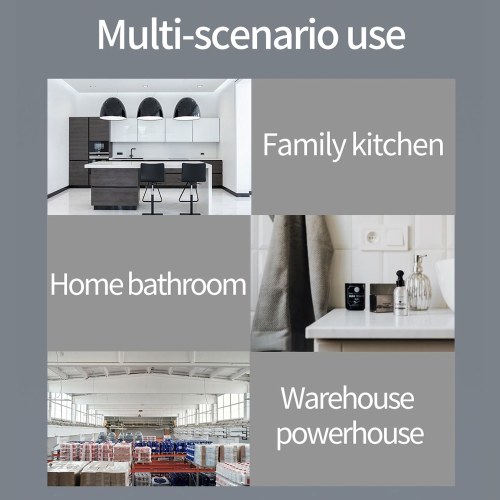 Gas Leak Detector WiFi Home Gas Alarm Tuya APP Monitor Mini Gas Detector for Home Kitchen Bathrooms Warehouses Color LCD Screen Kitchen Natural Propane Gas Detector 