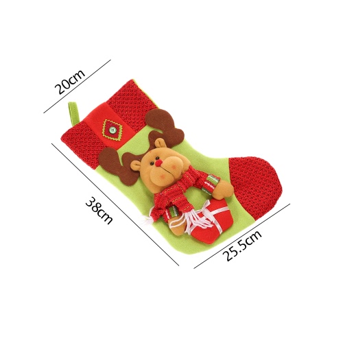 

Festnight 3pcs Large Christmas Stockings Lovely Santa Claus Snowman Reindeer Socks Kids Gift Bags Christmas Tree Hanging Ornaments Festival Decoration