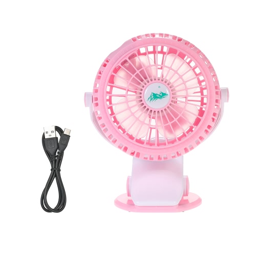 

Portable Brushless Mini Fan with Clip-on Design USB Rechargeable 3 Controllable Speed Home Office Desk Cooling Clip Fan