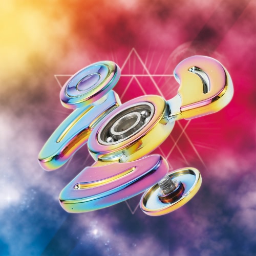 

Rainbow Mental Spinner High Speed Fidget Finger Hand Toy for Adults Kids help Anti-Anxiety Focusing Quitting Bad Habits with Stora