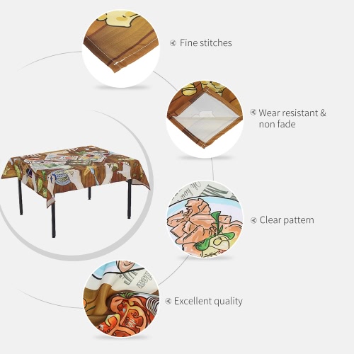 

84 * 60'' Rectangular Dinner Table Cloth Polyester Printed Coffee Table Cover Tablecloths Home Decoartion