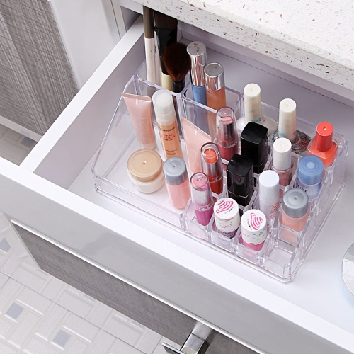 

Transparent Plastic Storage Box Cosmetic Organizer Makeup Drawers Case for Bedroom Bathroom Girlfriend Gift