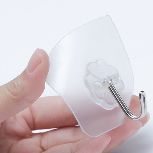 

5Pcs Seamless Transparent Strong Adhesive Door Hooks Reusable Heavy Duty Wall Stickers for Hanging Kitchen Bathroom
