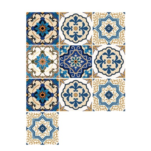 

10 Pcs/Set Self Adhesive Tile Stickers