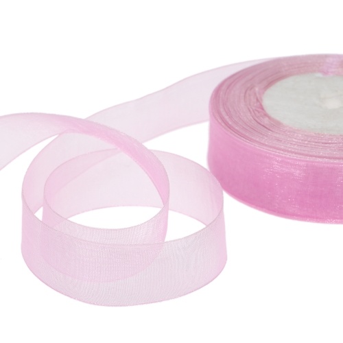 

25mm 50 Yards/Roll Silk Organza Transparent Ribbon DIY Making Christmas Ribbons