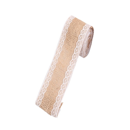 

2m 50mm Width DIY Handmade Lace Linen Roll Natural Burlap Rolls