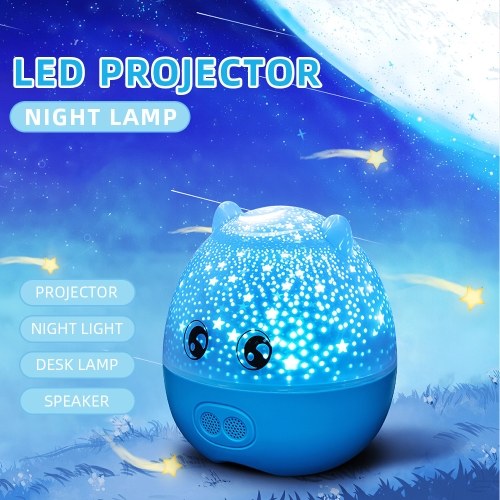 LED Night Lamp Projector Lamp Music Speaker